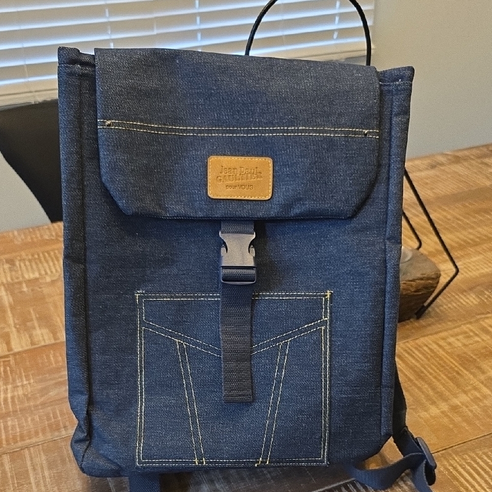 Jean Paul Gaultier Denim Blue Backpack